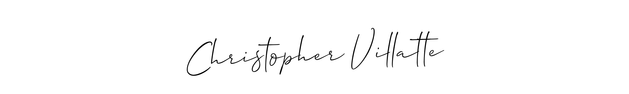 Make a short Christopher Villatte signature style. Manage your documents anywhere anytime using Allison_Script. Create and add eSignatures, submit forms, share and send files easily. Christopher Villatte signature style 2 images and pictures png