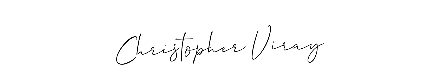 How to make Christopher Viray signature? Allison_Script is a professional autograph style. Create handwritten signature for Christopher Viray name. Christopher Viray signature style 2 images and pictures png