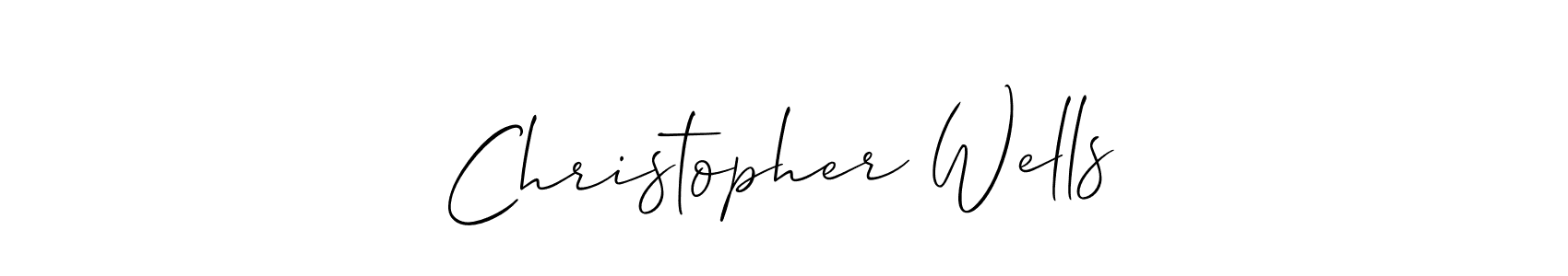 How to make Christopher Wells signature? Allison_Script is a professional autograph style. Create handwritten signature for Christopher Wells name. Christopher Wells signature style 2 images and pictures png