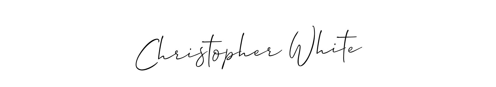 Similarly Allison_Script is the best handwritten signature design. Signature creator online .You can use it as an online autograph creator for name Christopher White. Christopher White signature style 2 images and pictures png