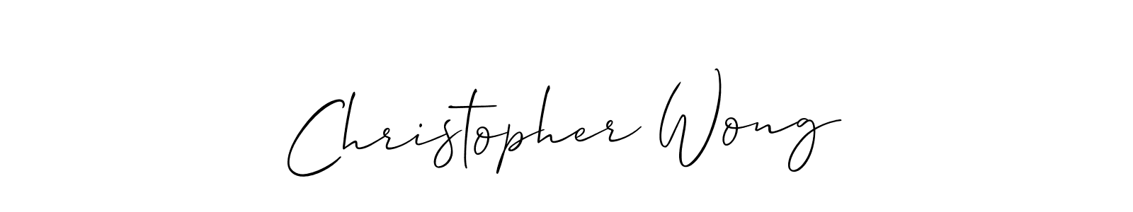 Make a beautiful signature design for name Christopher Wong. With this signature (Allison_Script) style, you can create a handwritten signature for free. Christopher Wong signature style 2 images and pictures png