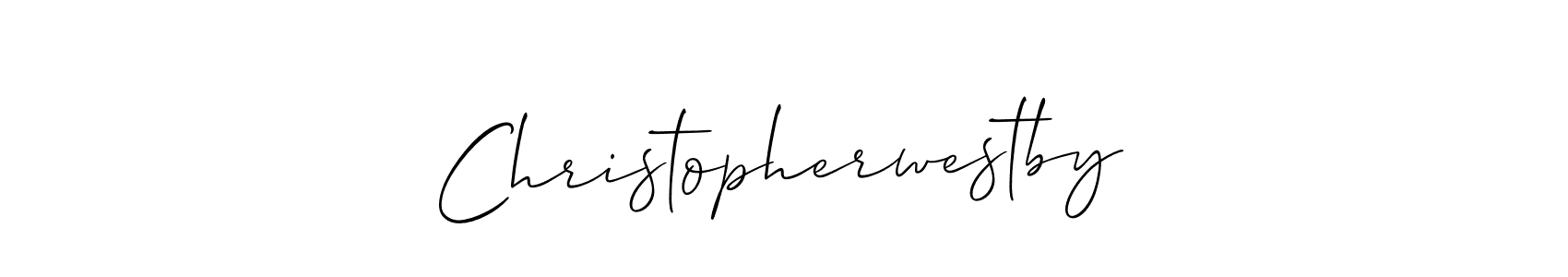 Christopherwestby stylish signature style. Best Handwritten Sign (Allison_Script) for my name. Handwritten Signature Collection Ideas for my name Christopherwestby. Christopherwestby signature style 2 images and pictures png