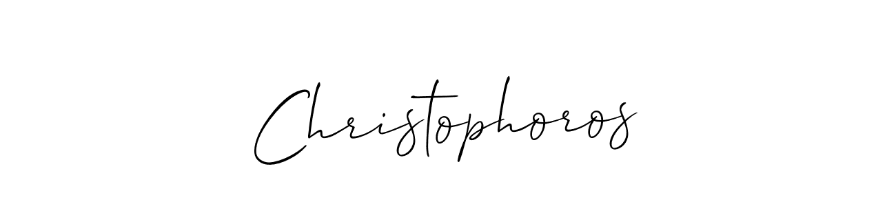 Design your own signature with our free online signature maker. With this signature software, you can create a handwritten (Allison_Script) signature for name Christophoros. Christophoros signature style 2 images and pictures png