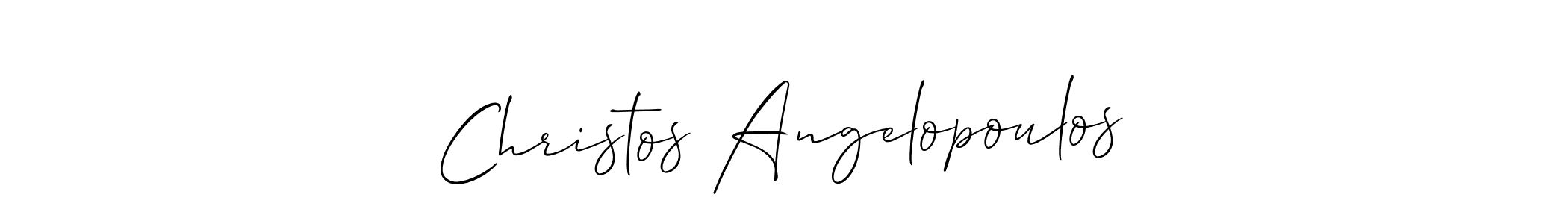 Use a signature maker to create a handwritten signature online. With this signature software, you can design (Allison_Script) your own signature for name Christos Angelopoulos. Christos Angelopoulos signature style 2 images and pictures png