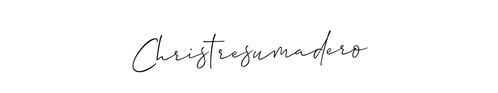 Also we have Christresumadero name is the best signature style. Create professional handwritten signature collection using Allison_Script autograph style. Christresumadero signature style 2 images and pictures png