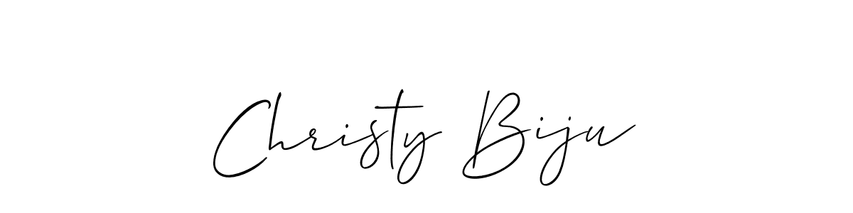 How to make Christy Biju name signature. Use Allison_Script style for creating short signs online. This is the latest handwritten sign. Christy Biju signature style 2 images and pictures png