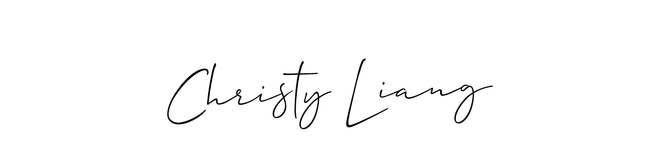 It looks lik you need a new signature style for name Christy Liang. Design unique handwritten (Allison_Script) signature with our free signature maker in just a few clicks. Christy Liang signature style 2 images and pictures png