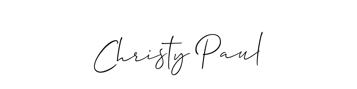 How to make Christy Paul name signature. Use Allison_Script style for creating short signs online. This is the latest handwritten sign. Christy Paul signature style 2 images and pictures png