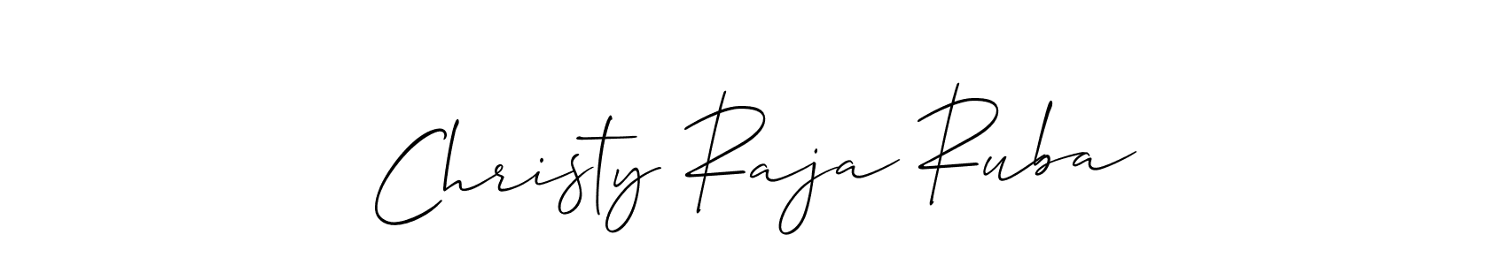 Design your own signature with our free online signature maker. With this signature software, you can create a handwritten (Allison_Script) signature for name Christy Raja Ruba. Christy Raja Ruba signature style 2 images and pictures png