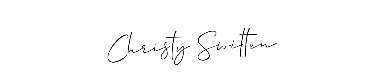 Make a short Christy Swilten signature style. Manage your documents anywhere anytime using Allison_Script. Create and add eSignatures, submit forms, share and send files easily. Christy Swilten signature style 2 images and pictures png