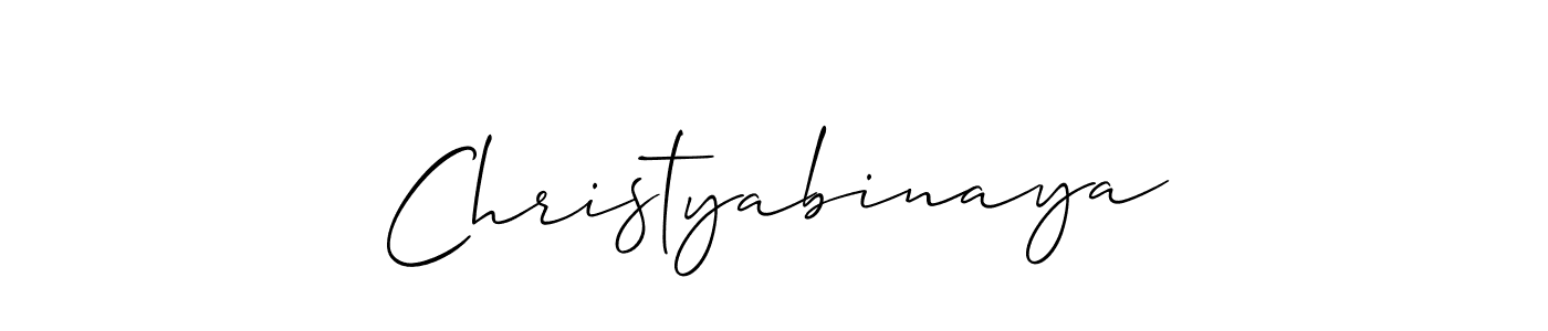 How to make Christyabinaya name signature. Use Allison_Script style for creating short signs online. This is the latest handwritten sign. Christyabinaya signature style 2 images and pictures png