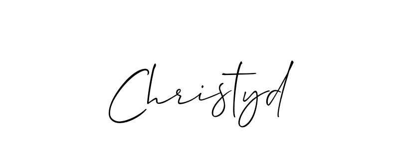 Make a beautiful signature design for name Christyd. With this signature (Allison_Script) style, you can create a handwritten signature for free. Christyd signature style 2 images and pictures png