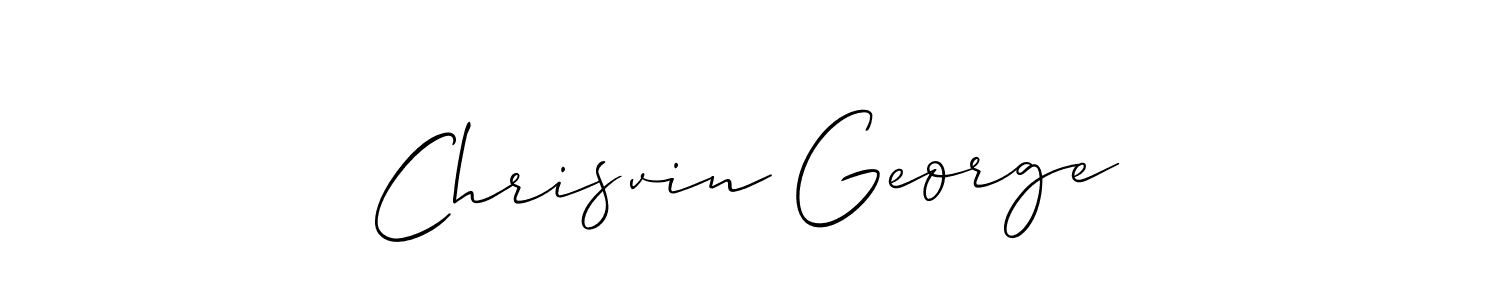 Create a beautiful signature design for name Chrisvin George. With this signature (Allison_Script) fonts, you can make a handwritten signature for free. Chrisvin George signature style 2 images and pictures png