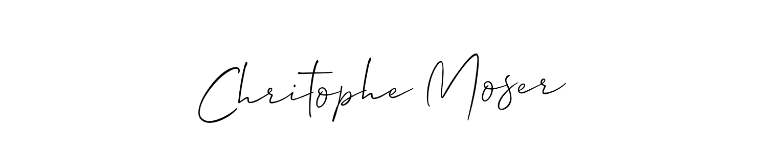 This is the best signature style for the Chritophe Moser name. Also you like these signature font (Allison_Script). Mix name signature. Chritophe Moser signature style 2 images and pictures png