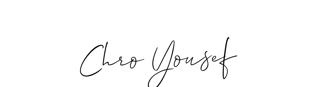 You should practise on your own different ways (Allison_Script) to write your name (Chro Yousef) in signature. don't let someone else do it for you. Chro Yousef signature style 2 images and pictures png