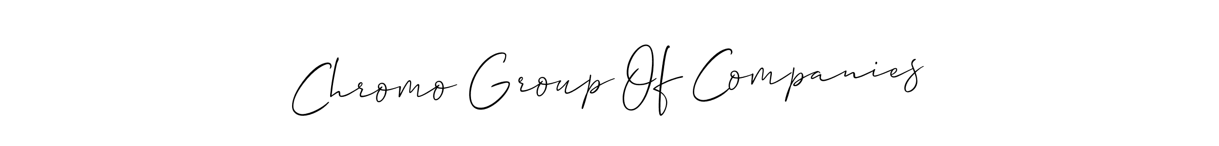 How to make Chromo Group Of Companies signature? Allison_Script is a professional autograph style. Create handwritten signature for Chromo Group Of Companies name. Chromo Group Of Companies signature style 2 images and pictures png