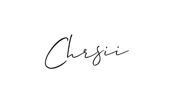 Chrsii stylish signature style. Best Handwritten Sign (Allison_Script) for my name. Handwritten Signature Collection Ideas for my name Chrsii. Chrsii signature style 2 images and pictures png