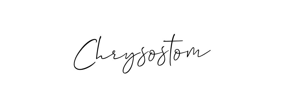 Use a signature maker to create a handwritten signature online. With this signature software, you can design (Allison_Script) your own signature for name Chrysostom. Chrysostom signature style 2 images and pictures png