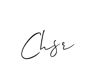 Design your own signature with our free online signature maker. With this signature software, you can create a handwritten (Allison_Script) signature for name Chsr. Chsr signature style 2 images and pictures png