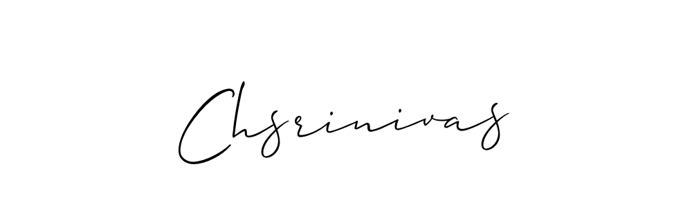 How to make Chsrinivas signature? Allison_Script is a professional autograph style. Create handwritten signature for Chsrinivas name. Chsrinivas signature style 2 images and pictures png