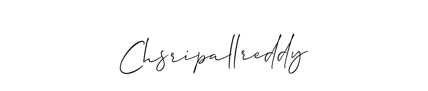 Make a short Chsripallreddy signature style. Manage your documents anywhere anytime using Allison_Script. Create and add eSignatures, submit forms, share and send files easily. Chsripallreddy signature style 2 images and pictures png