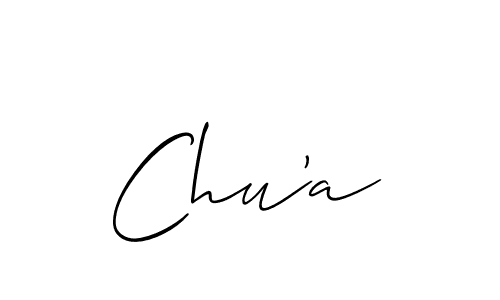 How to make Chu'a name signature. Use Allison_Script style for creating short signs online. This is the latest handwritten sign. Chu'a signature style 2 images and pictures png