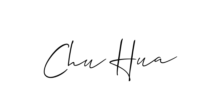 How to make Chu Hua name signature. Use Allison_Script style for creating short signs online. This is the latest handwritten sign. Chu Hua signature style 2 images and pictures png