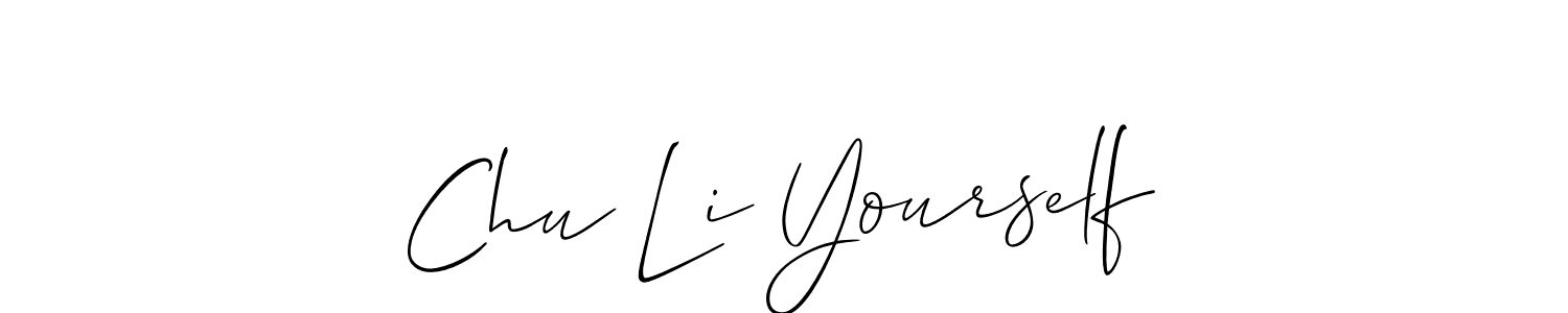 Check out images of Autograph of Chu Li Yourself name. Actor Chu Li Yourself Signature Style. Allison_Script is a professional sign style online. Chu Li Yourself signature style 2 images and pictures png