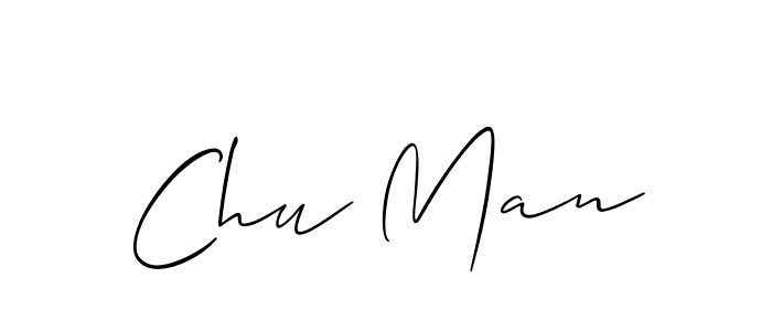 Design your own signature with our free online signature maker. With this signature software, you can create a handwritten (Allison_Script) signature for name Chu Man. Chu Man signature style 2 images and pictures png