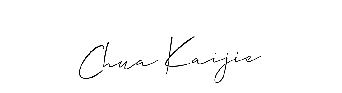 Also You can easily find your signature by using the search form. We will create Chua Kaijie name handwritten signature images for you free of cost using Allison_Script sign style. Chua Kaijie signature style 2 images and pictures png