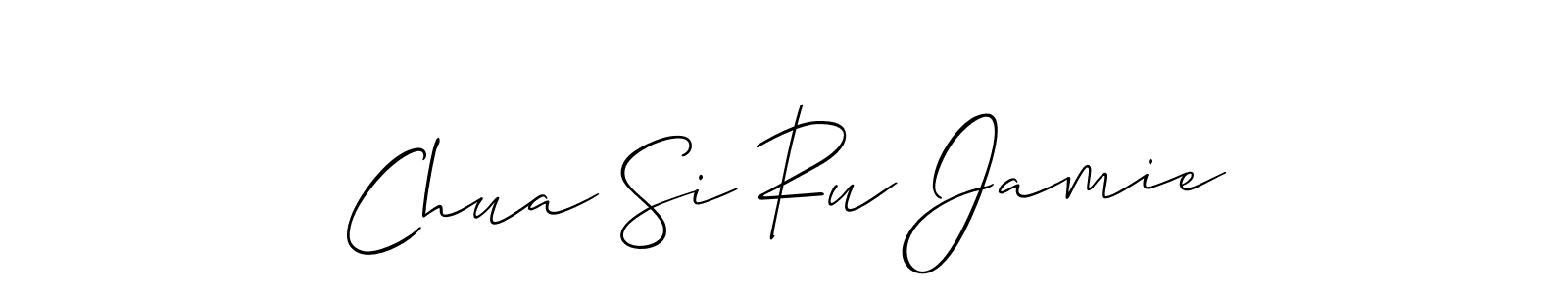 Make a short Chua Si Ru Jamie signature style. Manage your documents anywhere anytime using Allison_Script. Create and add eSignatures, submit forms, share and send files easily. Chua Si Ru Jamie signature style 2 images and pictures png