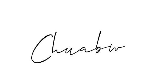 How to make Chuabw signature? Allison_Script is a professional autograph style. Create handwritten signature for Chuabw name. Chuabw signature style 2 images and pictures png