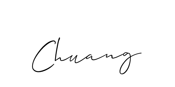 Make a beautiful signature design for name Chuang. With this signature (Allison_Script) style, you can create a handwritten signature for free. Chuang signature style 2 images and pictures png