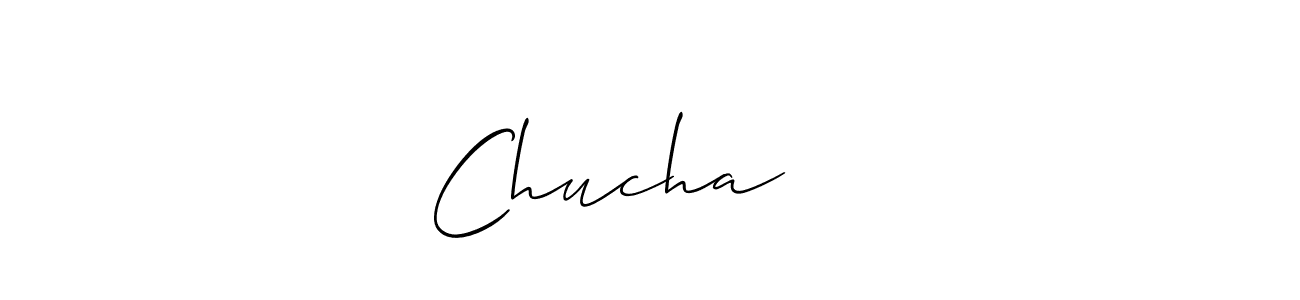 Create a beautiful signature design for name Chucha ❤️. With this signature (Allison_Script) fonts, you can make a handwritten signature for free. Chucha ❤️ signature style 2 images and pictures png