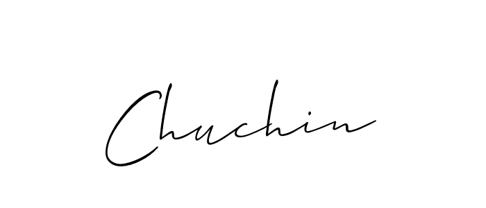 Use a signature maker to create a handwritten signature online. With this signature software, you can design (Allison_Script) your own signature for name Chuchin. Chuchin signature style 2 images and pictures png