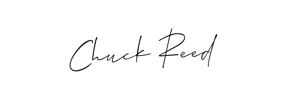 Make a beautiful signature design for name Chuck Reed. With this signature (Allison_Script) style, you can create a handwritten signature for free. Chuck Reed signature style 2 images and pictures png