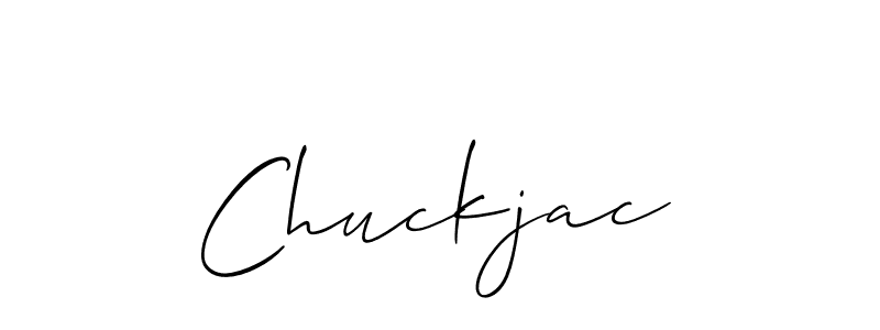 Use a signature maker to create a handwritten signature online. With this signature software, you can design (Allison_Script) your own signature for name Chuckjac. Chuckjac signature style 2 images and pictures png