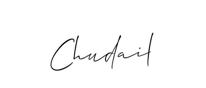 How to make Chudail signature? Allison_Script is a professional autograph style. Create handwritten signature for Chudail name. Chudail signature style 2 images and pictures png