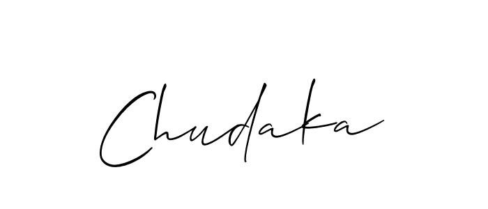 Create a beautiful signature design for name Chudaka. With this signature (Allison_Script) fonts, you can make a handwritten signature for free. Chudaka signature style 2 images and pictures png