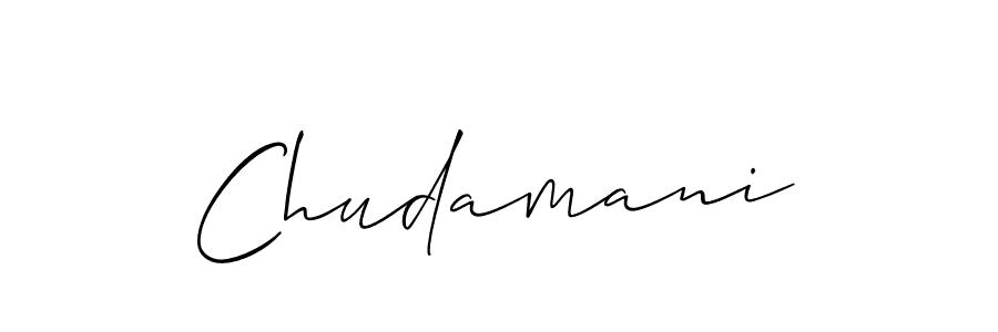 Make a beautiful signature design for name Chudamani. With this signature (Allison_Script) style, you can create a handwritten signature for free. Chudamani signature style 2 images and pictures png