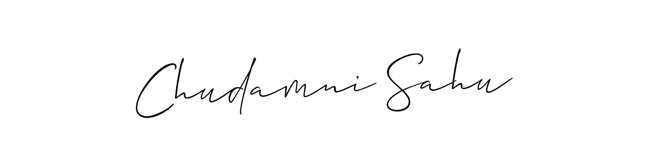 How to make Chudamni Sahu signature? Allison_Script is a professional autograph style. Create handwritten signature for Chudamni Sahu name. Chudamni Sahu signature style 2 images and pictures png