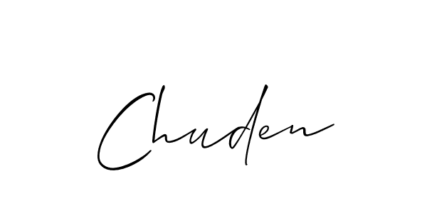 You should practise on your own different ways (Allison_Script) to write your name (Chuden) in signature. don't let someone else do it for you. Chuden signature style 2 images and pictures png