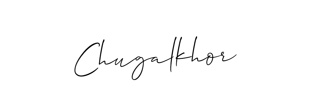 if you are searching for the best signature style for your name Chugalkhor. so please give up your signature search. here we have designed multiple signature styles  using Allison_Script. Chugalkhor signature style 2 images and pictures png