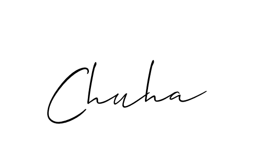 Design your own signature with our free online signature maker. With this signature software, you can create a handwritten (Allison_Script) signature for name Chuha. Chuha signature style 2 images and pictures png