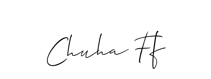 The best way (Allison_Script) to make a short signature is to pick only two or three words in your name. The name Chuha Ff include a total of six letters. For converting this name. Chuha Ff signature style 2 images and pictures png