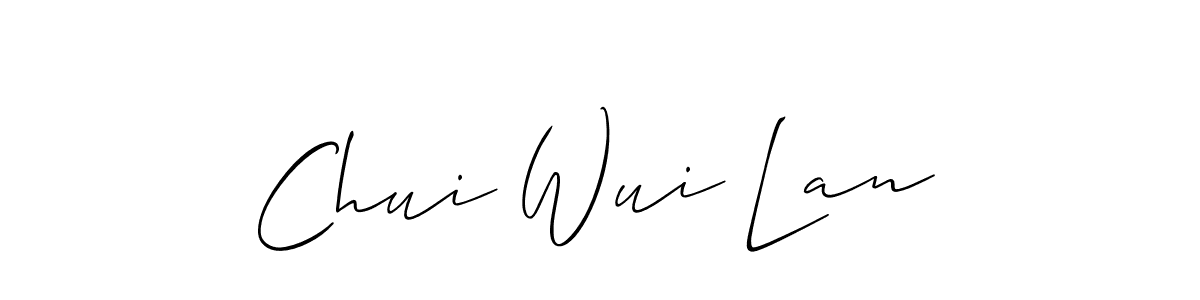 Use a signature maker to create a handwritten signature online. With this signature software, you can design (Allison_Script) your own signature for name Chui Wui Lan. Chui Wui Lan signature style 2 images and pictures png