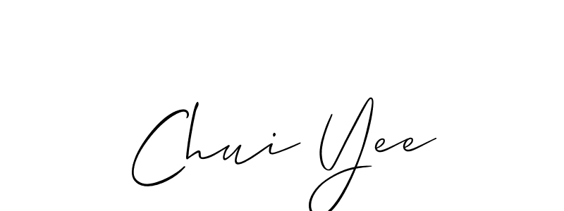 Use a signature maker to create a handwritten signature online. With this signature software, you can design (Allison_Script) your own signature for name Chui Yee. Chui Yee signature style 2 images and pictures png
