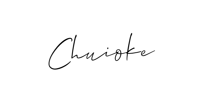 Chuioke stylish signature style. Best Handwritten Sign (Allison_Script) for my name. Handwritten Signature Collection Ideas for my name Chuioke. Chuioke signature style 2 images and pictures png