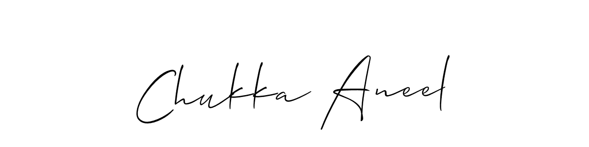How to Draw Chukka Aneel signature style? Allison_Script is a latest design signature styles for name Chukka Aneel. Chukka Aneel signature style 2 images and pictures png