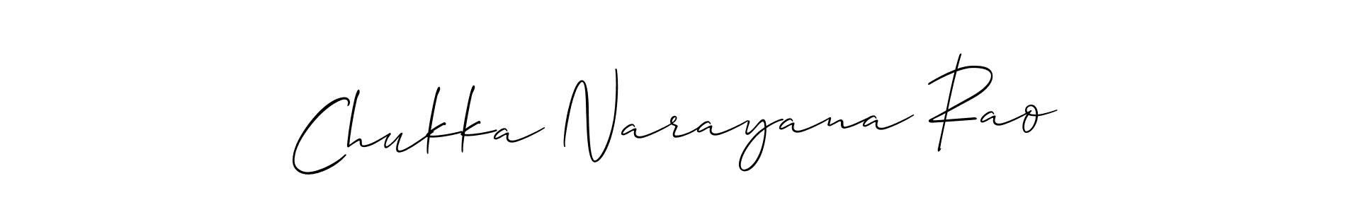 Also we have Chukka Narayana Rao name is the best signature style. Create professional handwritten signature collection using Allison_Script autograph style. Chukka Narayana Rao signature style 2 images and pictures png